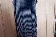Ladies Midi Navy Stripe Dress