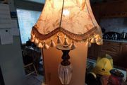 Large Tall Elegant Table Lamp And Shade In Working Order.