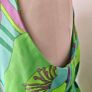 Vintage 1960s psychedelic green mini dress S M retro floral Image 9