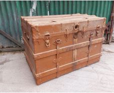 Large Antique Travel Trunk  KAS251