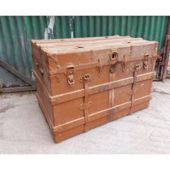 Large Antique Travel Trunk  KAS251