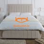 Winged Panel Bed Frame Ottoman Gas Lift Storage Upholstered Velvet Bed All Sizes Image 10