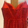 Red sequins debs fishtail body con dress new without tags Image 3
