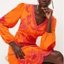 New Without Tags Karen Millen Embroidered Ladder Mini Dress Image 2