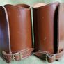 Vintage WW1 Officers Leather Gaiters Image 2