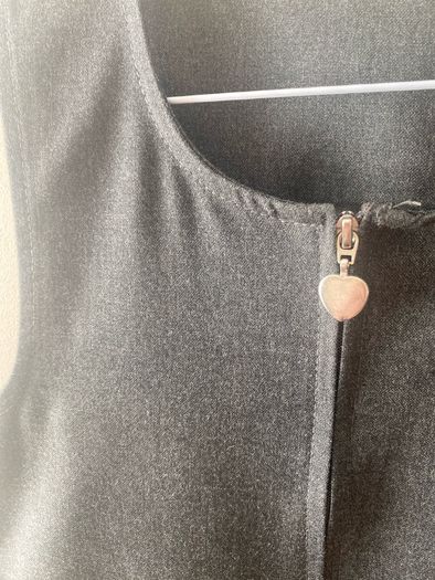 Dunnes grey pinafore (as new) age 7-8