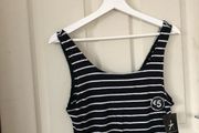 Women's black striped dress, new