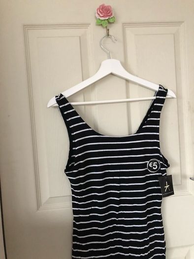 Women's black striped dress, new