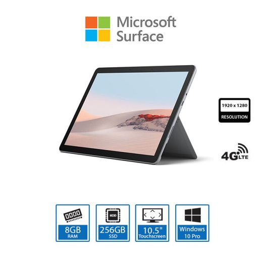 Microsoft Surface Go 2 10" m3-8100Y 8GB 256GB SSD Windows 11 Pro Face ID LTE (Sim Card Version) Touch
