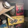 Vintage 1940s/1950s Motor-Racing Memorabilia Display in Deep Wooden Frame Image 2