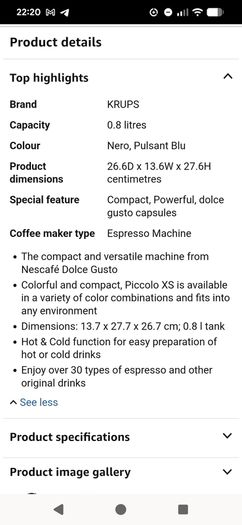 coffee machine and pods
