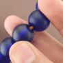 Antique Cobalt Blue African Glass Beads Necklace Strands Image 5