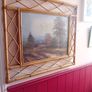 Vintage mid century large oil painting Image 5