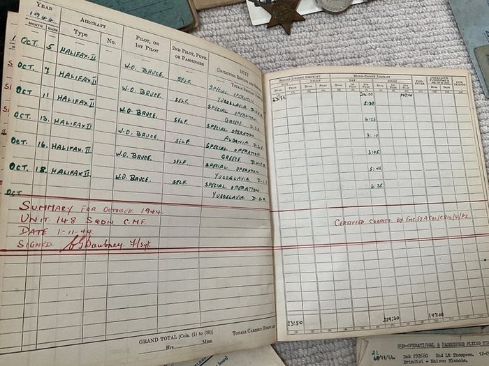Rare WW2 RAF special duties aircrew grouping of Mk viii flying goggles and leather flying gloves