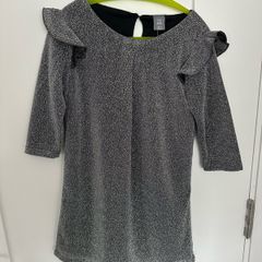 BNWT sparkly silver dress for a girl, 116cm, 5-6 years