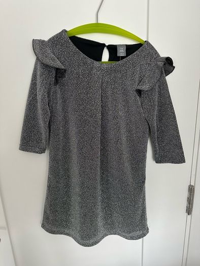 BNWT sparkly silver dress for a girl, 116cm, 5-6 years