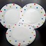 Plates/Four White Poka Dot Dinner Plates .. Final Price Drop Image 6