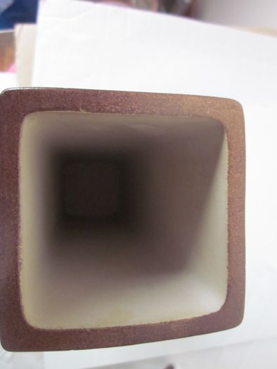 Chinese  Square Pottery Vase 11inches