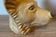 Vintage Dog Head Figurine / Desk Accessory