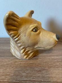 Vintage Dog Head Figurine / Desk Accessory