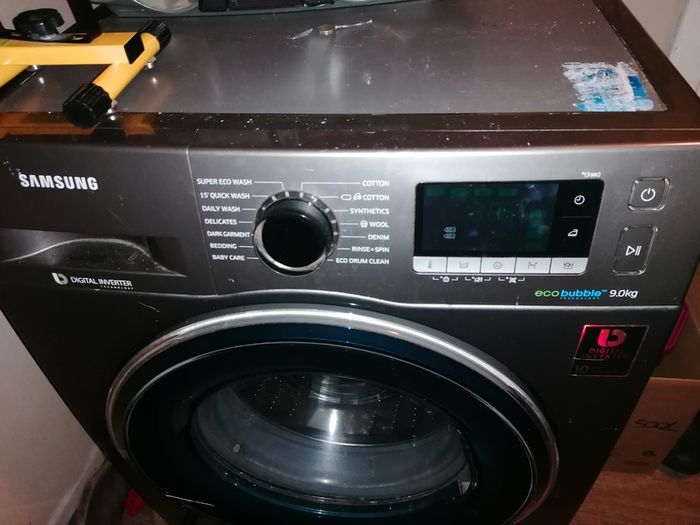 Washing machine, samsung ecobubble 9.0kg ,   WW90J5456FX/EU  washer door, dispenser pull out section in front panel
