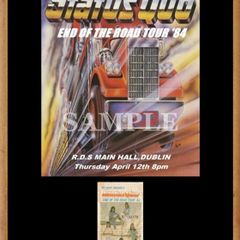 Status Quo concert poster + ticket R.D.S Dublin 1984 A3 size replica