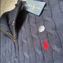 Navy Ralph Lauren Cable Knit Quarter Zip - Size L Men Image 4