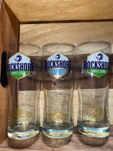 Rockshore Apple cider pint beer glasses