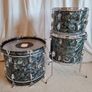 Ludwig Black Diamond Pearl Drum set kit 70s Blue Olive 20 13 15 Image 5