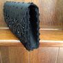 Vintage Black satin and beaded clutch bag Image 5