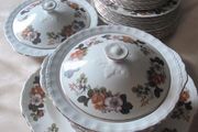 Large Vintage Royal Tudor Ware Rosina Dinner Service and Huge Vintage Royal Grafton Fragrance Fine Bone China Set