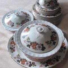 Large Vintage Royal Tudor Ware Rosina Dinner Service and Huge Vintage Royal Grafton Fragrance Fine Bone China Set