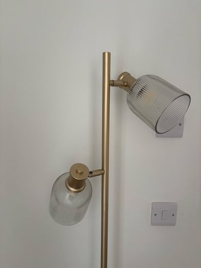 floor lamp gold and glass