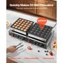 50PCS Mini Dutch Pancake Maker, Non-stick Stainless Steel Dorayaki Baker, 1800W Commercial Electric Poffertjes Grill Pan, Dual Temp Image 5