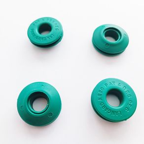 Green plastic eyelets  12mm - 10 pk
