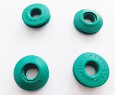 Green plastic eyelets  12mm - 10 pk