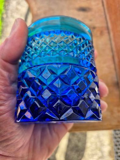 Vintage Anchor Hocking Blue Wexford Tumblers Set of 6