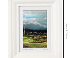 Bull Island View of Poolbeg, A6 framed print by artist Helen Mathews