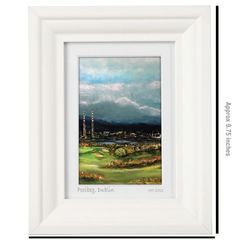 Bull Island View of Poolbeg, A6 framed print by artist Helen Mathews
