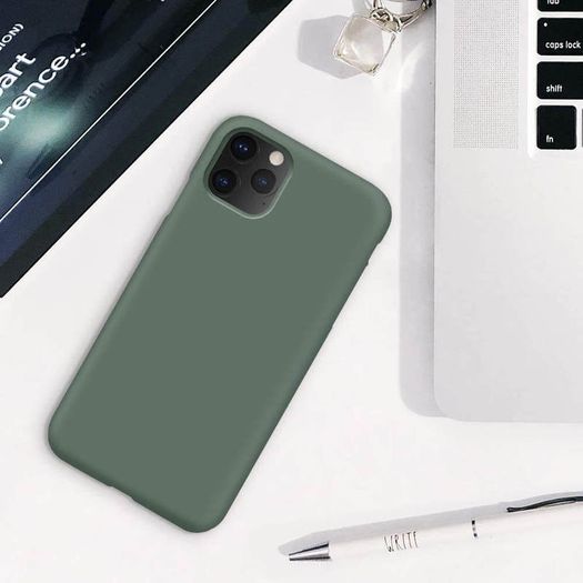 Liquid Silicone Case For iPhone 11 Pro Max Luxury Thin Soft Phone Cover New Green - FHT2IP11PMLK