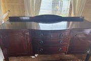 Vintage Mahogany Bow-Front Sideboard / Buffet
