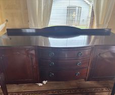 Vintage Mahogany Bow-Front Sideboard / Buffet
