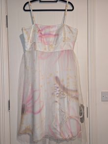 stunning 100% silk floral midi dress from Arruba