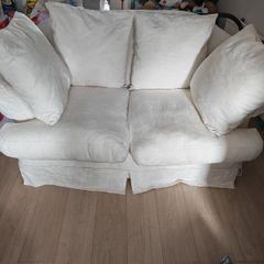 2 seater white sofa