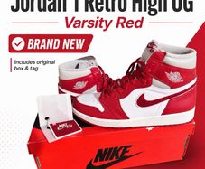Jordan 1 retro high OG Varsity Red UK 9