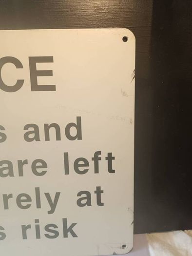 Heavy Duty Cast Aluminum Notice Sign
