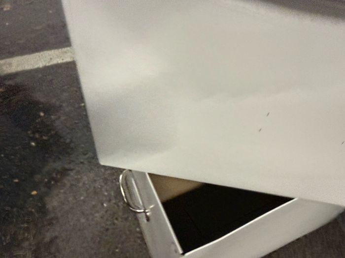 Set of 2 IKEA FJALLA large Storage Boxes with Lids-White