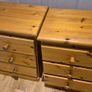 Pair of Solid Pine 3-Drawer Lockers Image 2