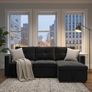 Black velvet Brand New Corner Sofa Bed with Storage - Free Delivery Ireland Image 6