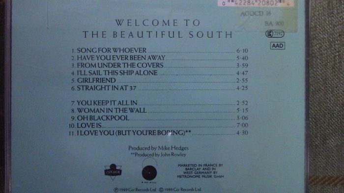 Welcome To The Beautiful South CD